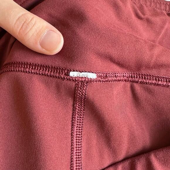 Lululemon Athletica Pace Rival‎ Cropped Leggings Womens Size 6 in Maroon Red - Picture 9 of 10
